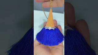 Beautiful Thread Latkan Making ✨ Easy Handmade Craft 😍 #shorts