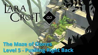 Lara Croft GO - Maze of Stones 5 - Pushing Right Back Walkthrough screenshot 4