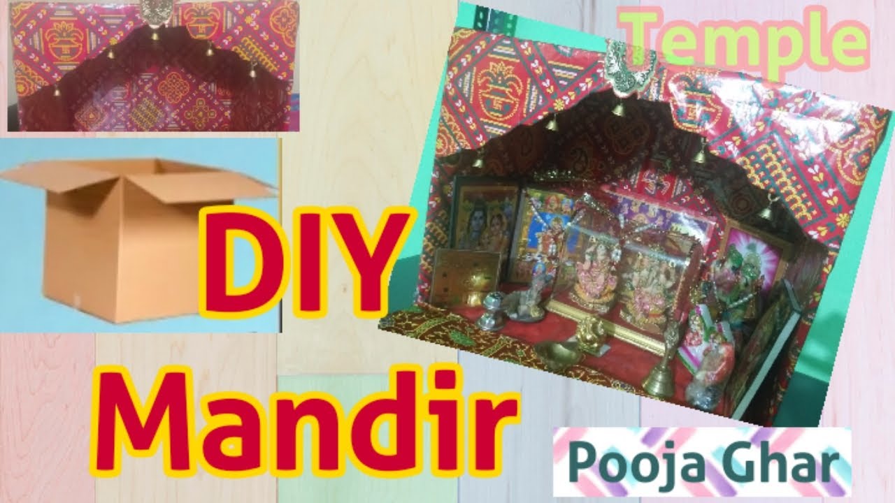 DIY Temple DIY Pooja Ghar How to make Mandir with Cardboard YouTube