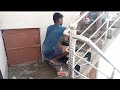 Construction & Install Stairs With Black Granite and pwhite Neck Modern - Complete Stairs