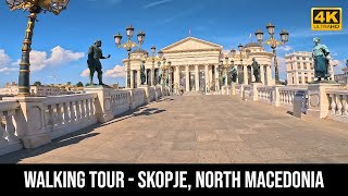 Walking through Skopje in North Macedonia - 4k Virtual Tour