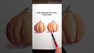 How to shade with watercolor pumpkin tutorial #watercolorpainting #art #painting #watercolor