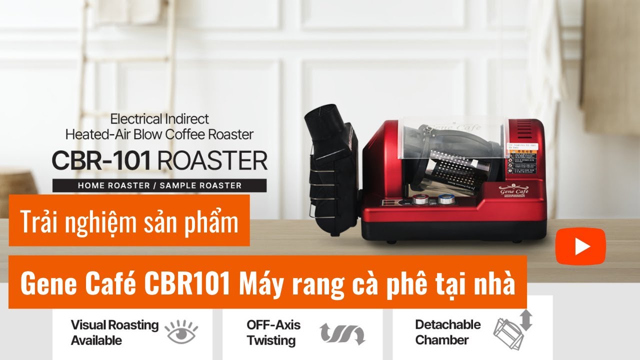 Máy rang cà phê Gene Café CBR-101 - Rang 250g - Dành cho Gia đình / phòng Lab/ Máy rang mẫu - 1300W.
