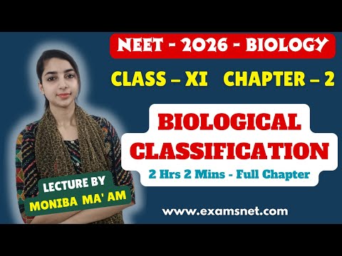 Biological Classification Class 11 Biology Lecture | NCERT Chapter 2 | Full Chapter | CBSE NEET - video from Examsnet