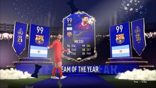 Fifa 20 toty messi in a pack! best new team of the year packs 20!
animation!
