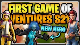 Using the NEW HERO in my FIRST GAME of Ventures Season 21! - Fortnite Save the World