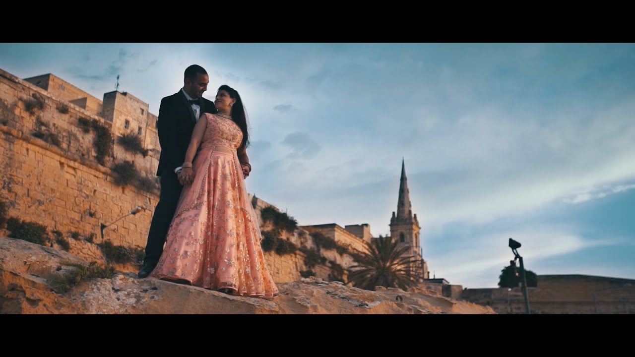 Beautiful Indian Destination Wedding shot in Malta