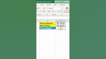 Como descobrir a Porcentagem de Aumento no Excel  #excelbr