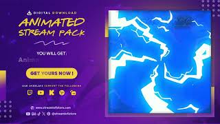 Killua Zoldyck — The Thunder Shock stream overlay pack, including the full contents checklist.