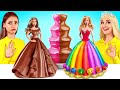 Cooking challenge  expensive vs cheap chocolate cake decorating by ratata cool