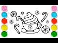 Cup Chocolate ice -cream Drawing, Painting & Coloring For Kids and Toddlers_ Child Art