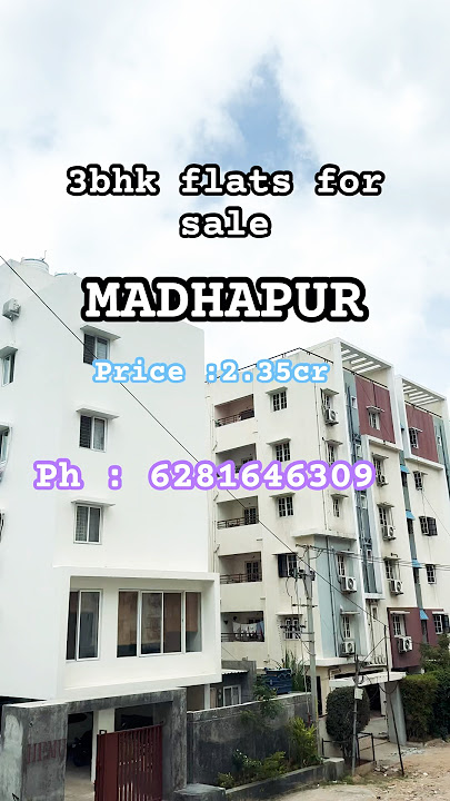 #3bhk #flats for #sale in #Madhapur near #mind space more details: #6281646309