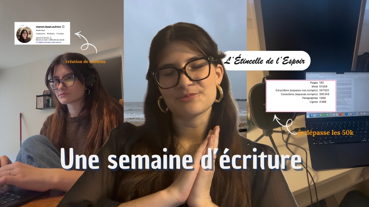 quelques jours d'écriture avec moi | réseaux sociaux, passer un cap, fac...