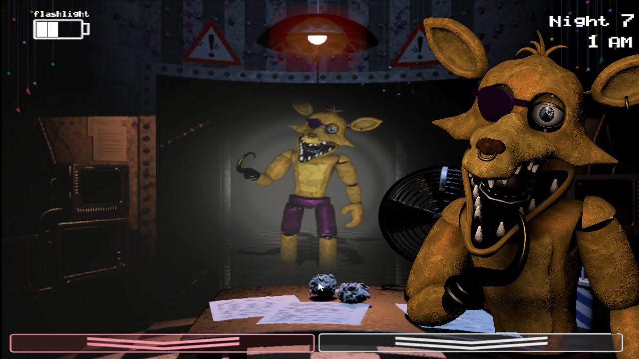 Golden Foxy вернулся и исправился! Unwithered Golden Foxy! (FNaF 2 Мод)
