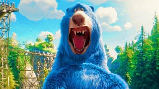 A girl is trapped in a magical wonder park run by a giant blue bear