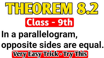 In A Parallelogram Opposite Sides Are Equal | Prove That In A Parallelogram Opposite Sides Are Equal