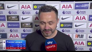Roberto De Zerbi Post Match Interview 🔥| Tottenham Hotspur vs Everton 1-0