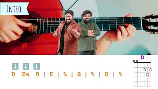Nuvem De Lágrimas (Cesar Menotti & Fabiano) Com 7 Acordes Sem Pestana | Como Tocar No Violão, Cifra screenshot 2