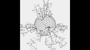 Sphere composed of triangular pyramids. Draw by openFrameworks