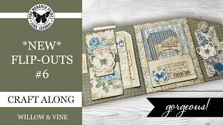 Famous NEW FlipOuts!  Willow & Vine FlipOut #6, Mini Junk Journal Folio Tutorial with Pink Monarch Prints Profile