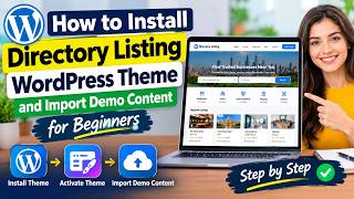 How to install JusDial- Directory and Listing WordPress Theme  and import demo content for beginners