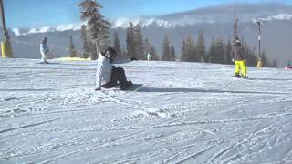 Tara's First Day Snowboarding