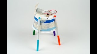 How to make Easy Walking Drawing Robot at home |  Scribble Drawing Bot Machine for kids fun activity