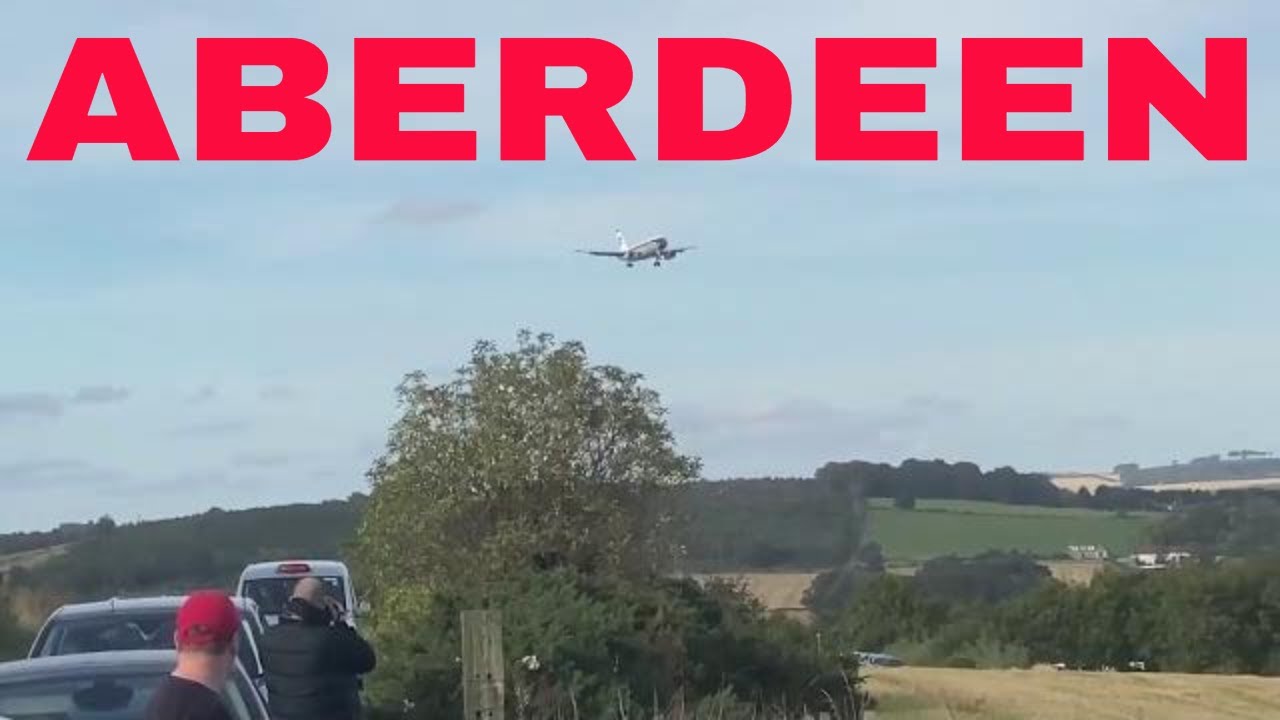 G-EUPJ Airbus A319 in BEA Retro colours Landing at Aberdeen Airport