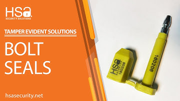Tamper Evident Bolt Seal | Container Seal | Security Seal | Plastic Seal | HSA Security Solutions