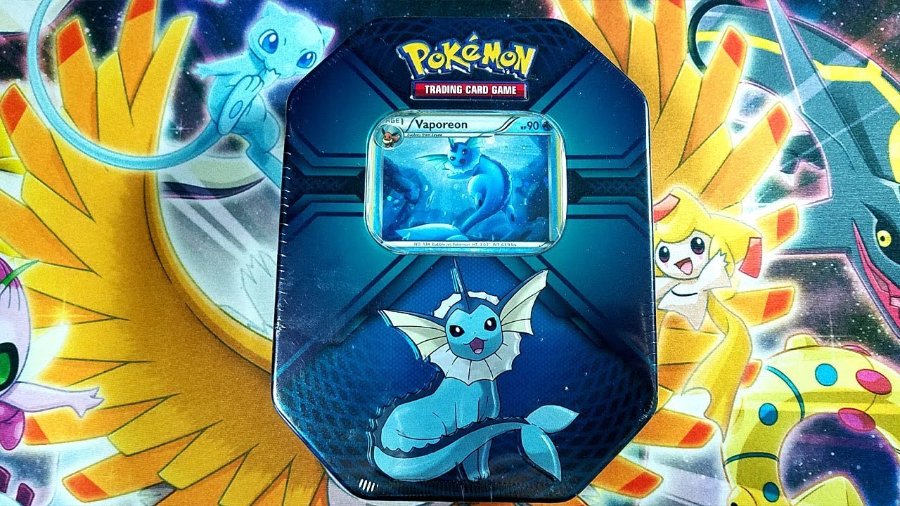 NEW POKEMON CENTER VAPOREON TIN OPENING! POKEMON UNWRAPPED - YouTube