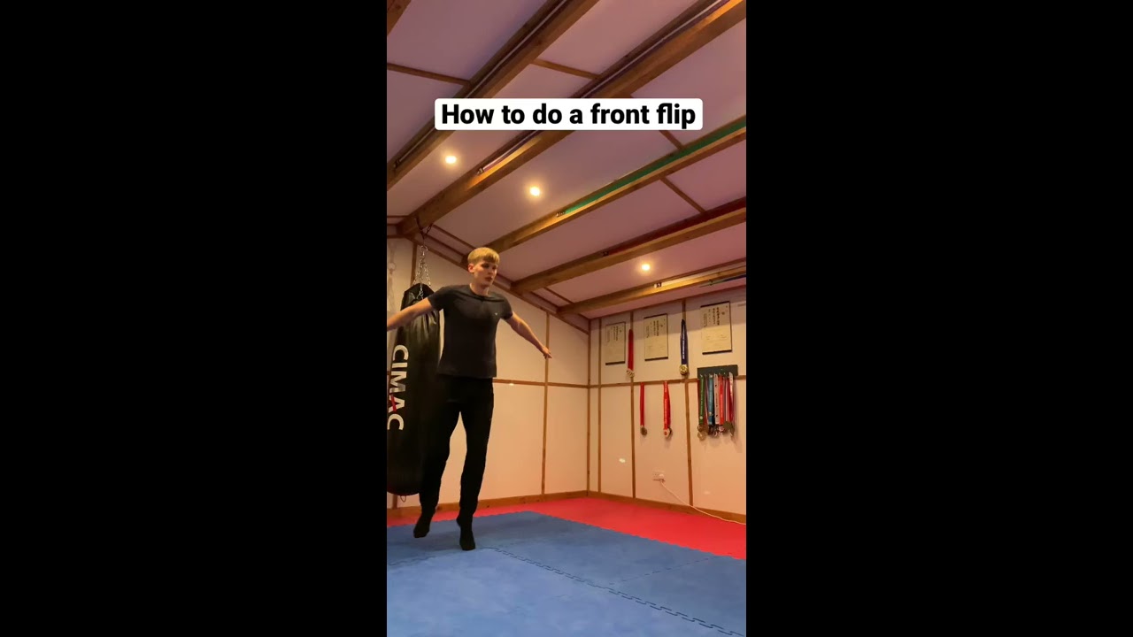 Front Flip Tutorial Try This On Trampoline Or Soft Surface First To Prevent Injury 