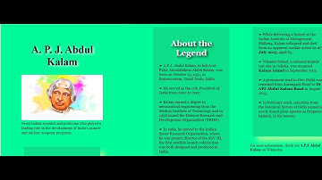 Sr. APJ abdul kalam Intorduction page using HTML and CSS | Daily CSS |  HTML CSS Mini Project