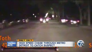 High speed chase to catch suspect through metro Detroit