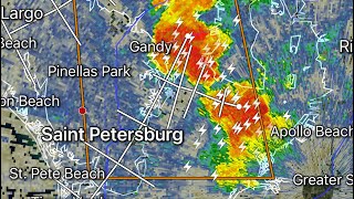 Severe Thunderstorm Rain Windy St. Petersburg Florida May 2024