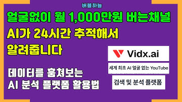 얼굴없이 월 1000만원 버는 채널 만들기 (feat. Vidx.AI)