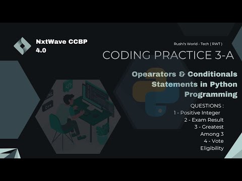 Mastering Python | Operational & Conditional Statements | Coding Practice 3a ccbp | #PythonCoding