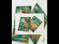 Whimsical Birthday Greeting Card Envelope No423: Girl with Butterfly, Flying Fish Art
