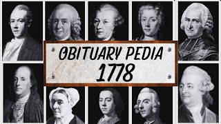 Famous People We've Lost in 1778 - Obituary in 1778