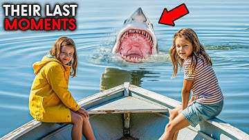 20 Foot Great White Shark Grabs Two Little Girls Off Boat!