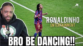 Basketball Fan FIRST TIME REACTING To Ronaldinho Football's GREATEST Entertainment