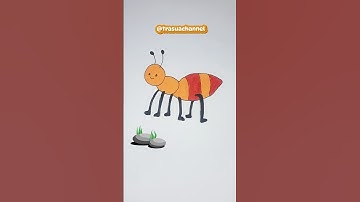 Cách Vẽ Con Kiến Đơn Giản - How To Draw Ant Easy #huongdanve #trend  #vedongian #trasuachannel #ant