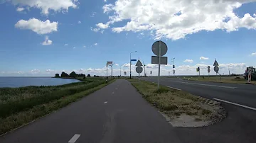 4K. Fietsen langs het Markermeer. Monnickendam, Noorder IJ en Zeedijk.  Geweldig landschap.