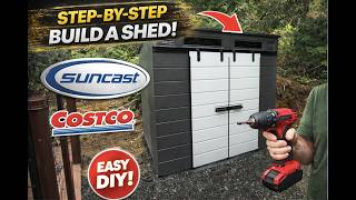 DIY Suncast Storage Shed Assembly Step-by-Step | 200 cu ft Resin Shed Build (Costco)