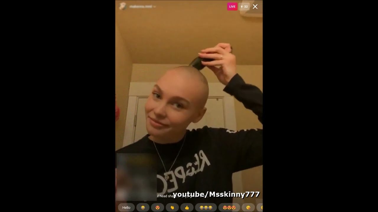 Live headshave girl