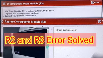 Xerox 5855 Xerox 5955 Incompatible Xerographic Module and Xerox Fuser Unit || Xerox Chip Reset