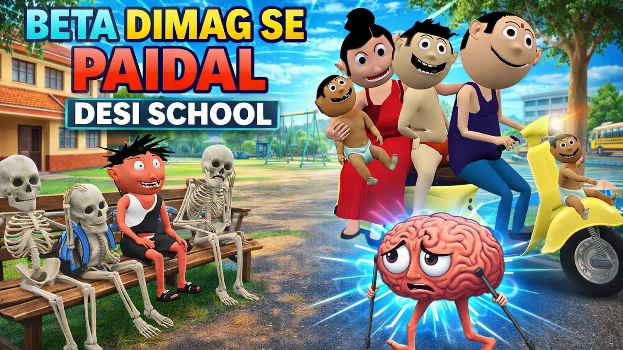 Beta Dimag Se Paidal 🤣 | Desi School Comedy | Jokes