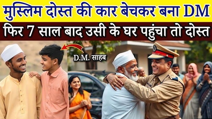 मुस्लिम दोस्त की कार बेचकर बना DM. फिर 7 साल बाद उसी के घर पहुंचा तो..||  #hearttouching