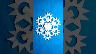 ❄️ New Design! Quick & Easy Paper Snowflake Cutting ✂️✨ #shorts #papercraft
