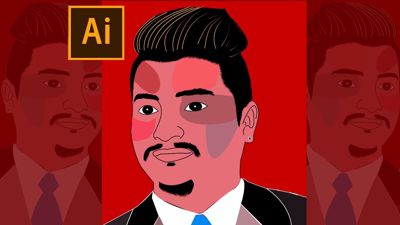 Vector Art How to make Vector Portrait in Adobe Illustrator 2020 ...