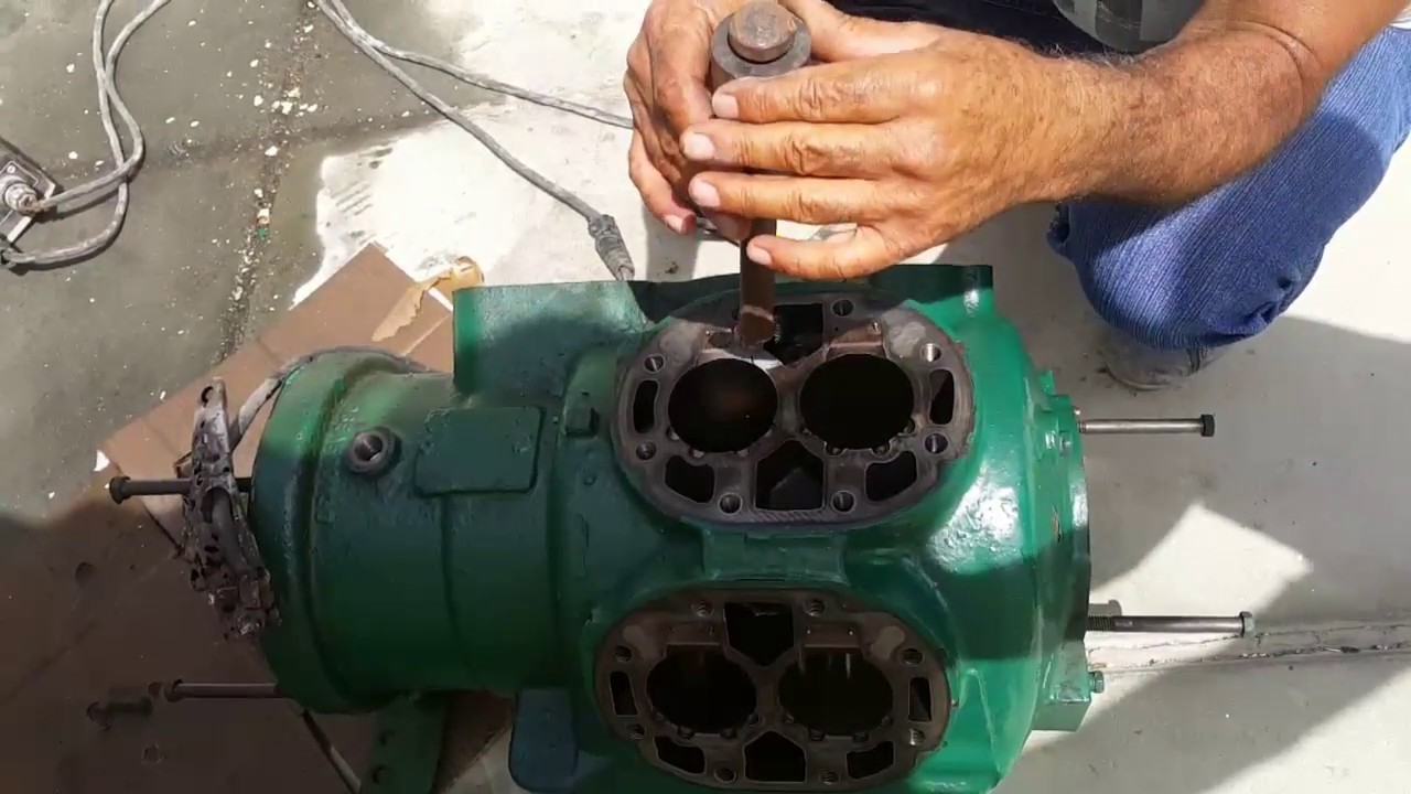 how to remove broken off valve reed pin in carrier compressor - YouTube